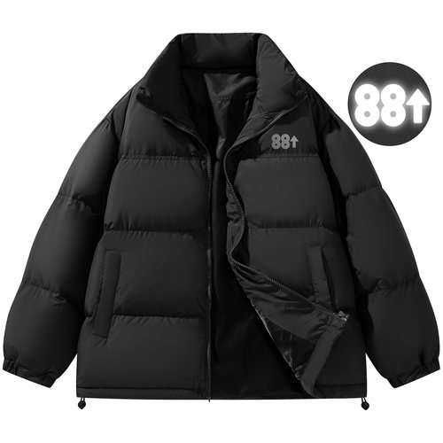 88rising 基础款3M反光Logo印花百搭鸭绒防风保暖立领羽绒服外套