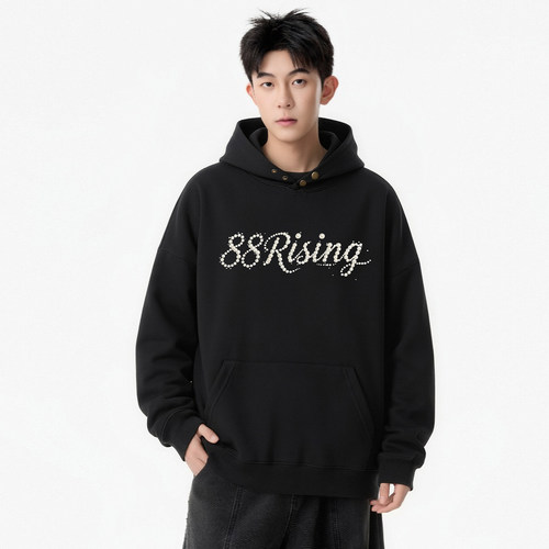 88rising珍珠印花连帽卫衣
