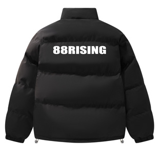 88rising 字母logo印花学院风加厚外套保暖绗缝面包服立领棉服