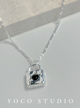 YOCOSTUDIO纯银S925锁女防过敏
