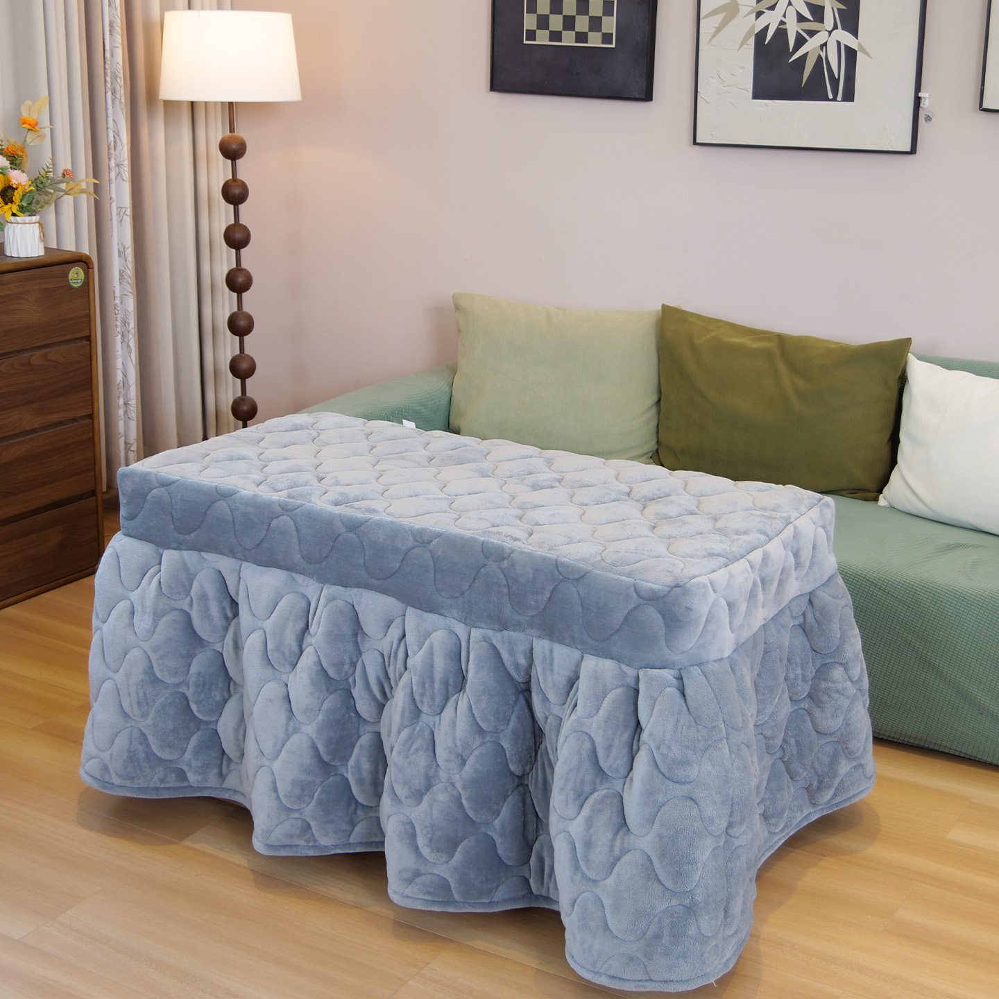 冬季双面绒加厚茶几升降电炉罩