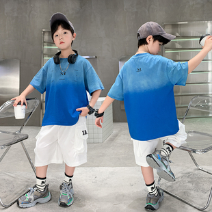 套装 短袖 2025新款 帅气男孩时髦儿童运动夏季 潮 中大童夏款 男童夏装