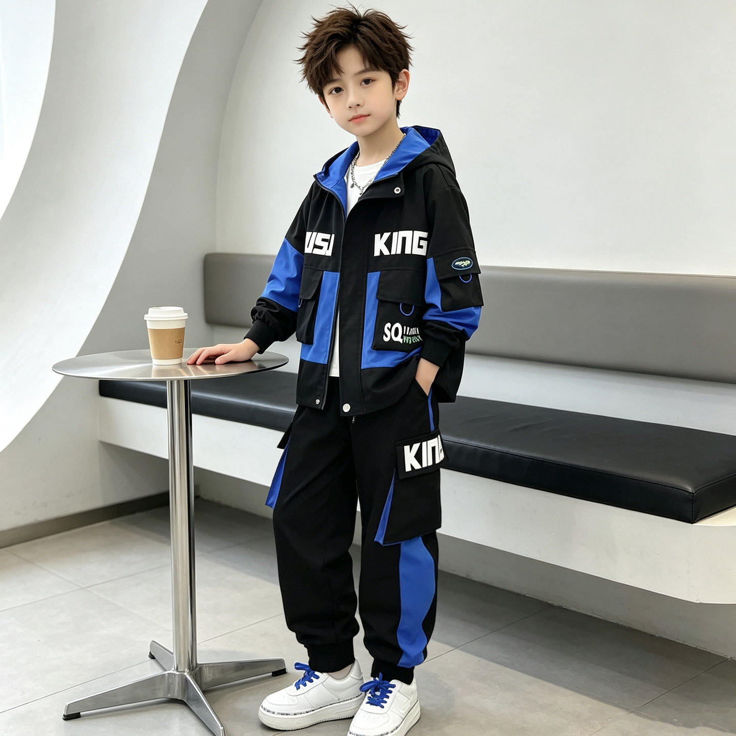 童装男童春秋装运动套装2026新款男孩中大童春秋休闲三件套儿童潮