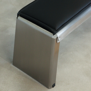 去向原创不锈钢中古软包长条凳包豪斯现代餐桌长凳餐岛一体桌 树