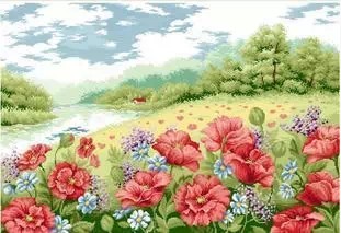 精准印花法国田野十字绣正品DMC