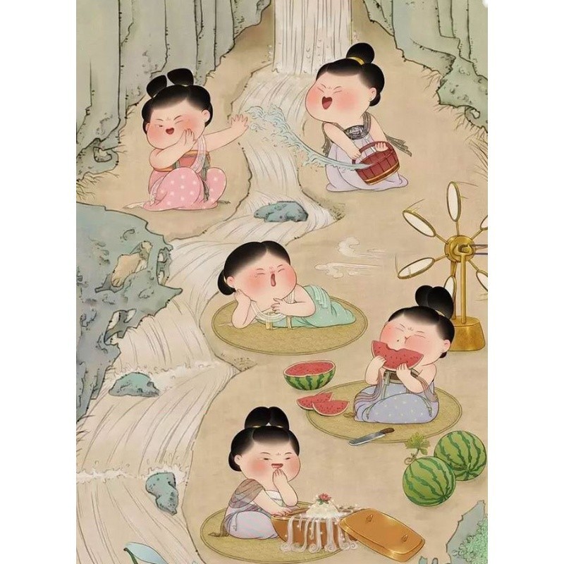 新款印花正品河边十字绣绣DMC