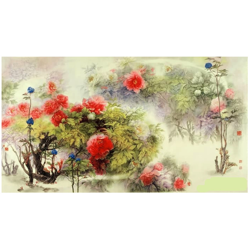 法国卧室餐厅油画花卉十字绣
