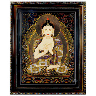 新款印花正品DMC十字绣客厅佛堂玄关画宗教人物佛像唐卡弥勒尊佛