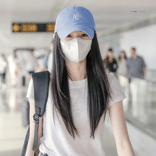 47brand刘浩存同款MLB天蓝色NY可调节棒球帽黛绿LA软顶水洗鸭舌帽