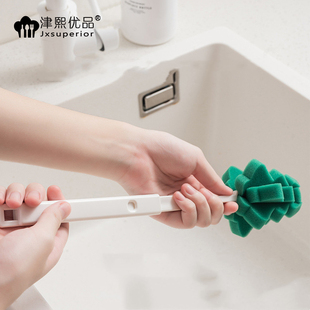 长柄可伸缩无死角家用海绵清洁宝宝婴儿奶瓶水壶水杯洗杯子神器