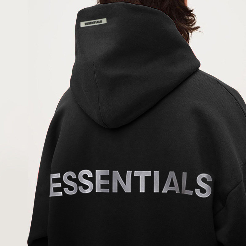 fog fear of god复线essentials反光连帽卫衣高街潮宽松休闲帽衫