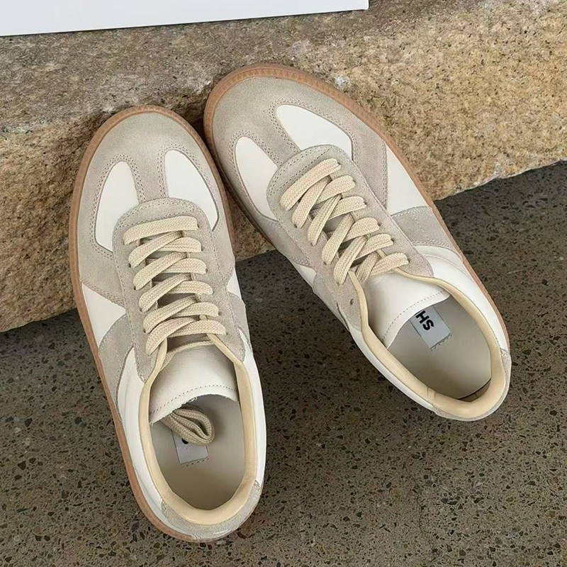 诗歌兰真皮拼色德训鞋女2026早春新款复古百搭休闲板鞋厚底运动鞋,女鞋,德训鞋,淘宝优惠券,粉丝福利购,淘宝优惠卷