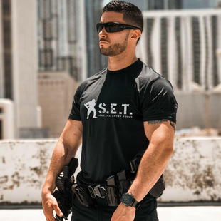 破门而入系列SET圆领短袖T恤 硬汉服装 夏季新品 军事风