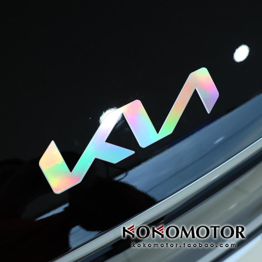 KIA EV9专用炫彩车标贴碳纤维车标贴字母装饰贴 韩国进口