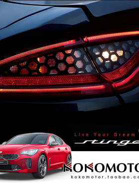KIA STINGER 起亚斯汀格 尾灯六角蜂窝装饰贴保护罩 韩国进口