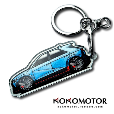 HYUNDAI IONIQ5 N 现代IONIQ5亚克力卡通汽车图案钥匙扣 韩国进口