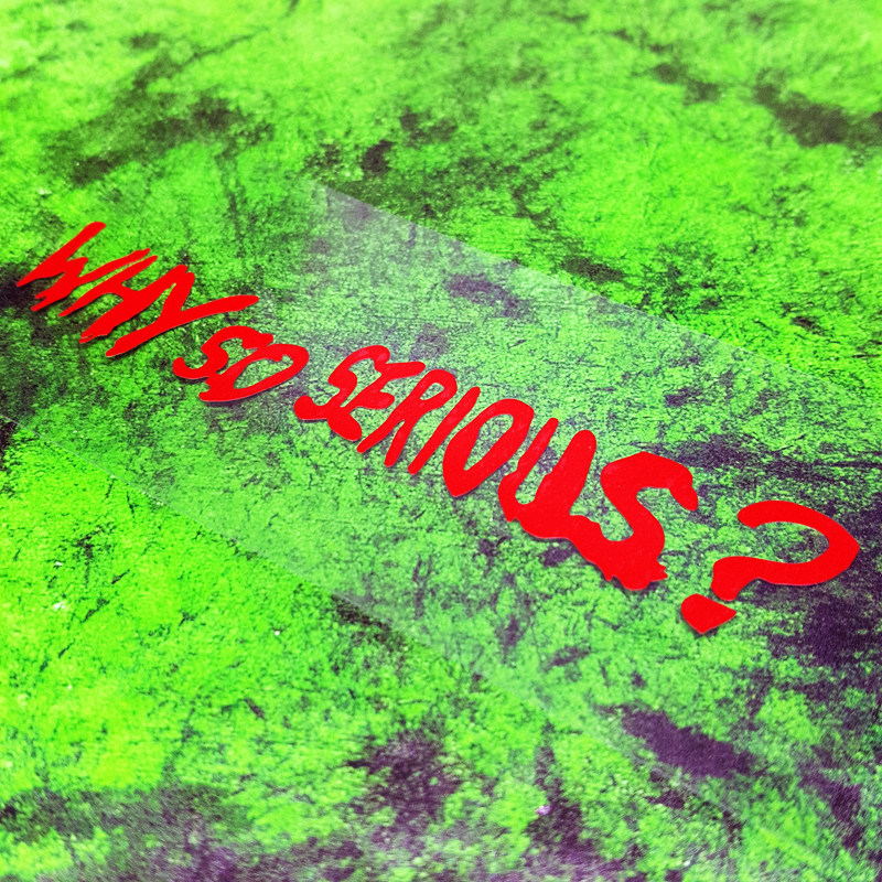 创意文字why so serious小丑joker头盔 电动车摩托车汽车反光车贴