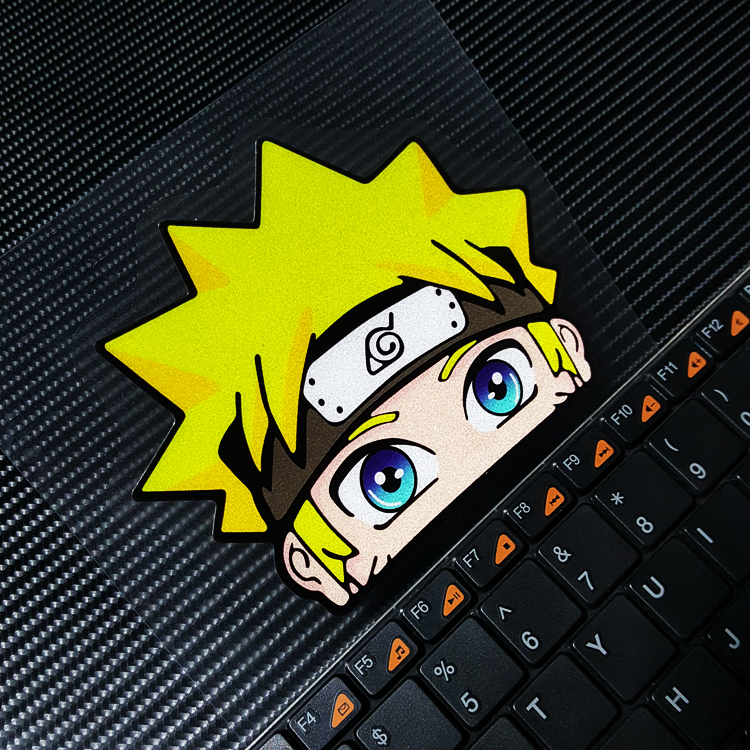 个性汽车侧窗贴纸创意可爱吙影忍者鸣人宇智波佐助李洛克防水贴花
