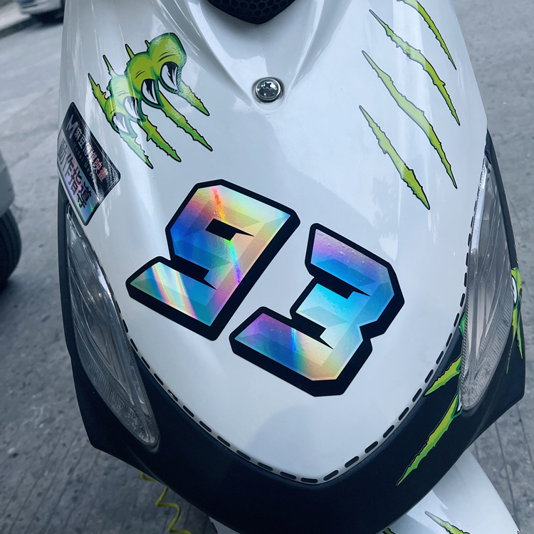 汽车摩托车车身贴头盔镭射贴花纸
