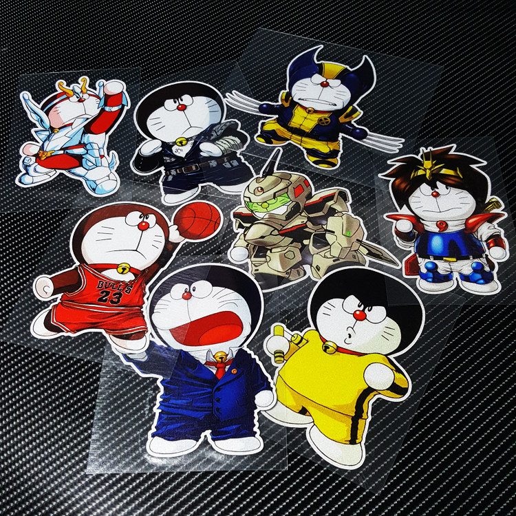 汽车电动摩托车 叮当猫机器猫哆啦a梦q版搞笑卡通汽车反光车贴a