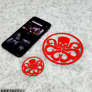 贴客部落車貼 汽车反光贴纸神盾局特工个性装饰骷髅头车贴