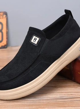 老北京新款布鞋2026男鞋透气帆布鞋软底男士板鞋鞋子男款黑色男鞋