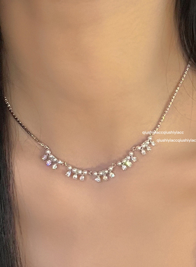 其他铜合金锆石女精致项链