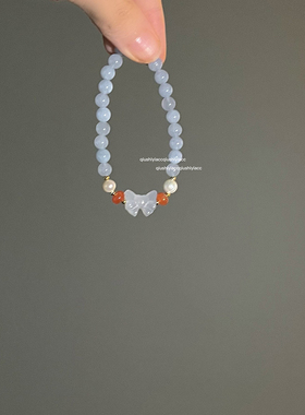 其他女草莓晶日韩蝴蝶结手链