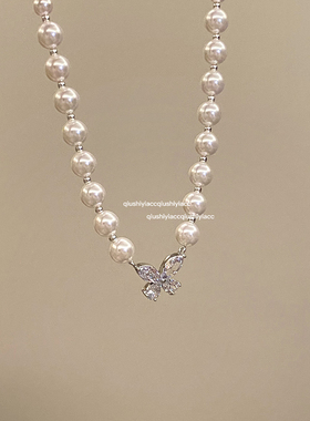 千金感blingbling钻钻蝴蝶项链
