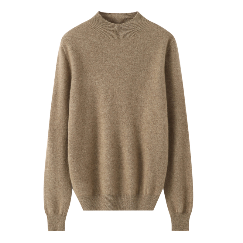 半高领羊绒衫女100%纯山羊绒衫