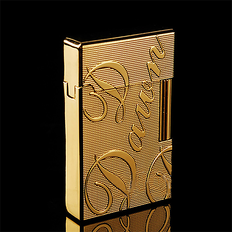 朗声充气打火机侧滑轮创意个性钢音清脆明火男定制刻字潮直冲火石