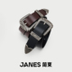 皮带 复古做旧头层牛皮百搭真皮腰带情侣款 JANES简束 金靖同款
