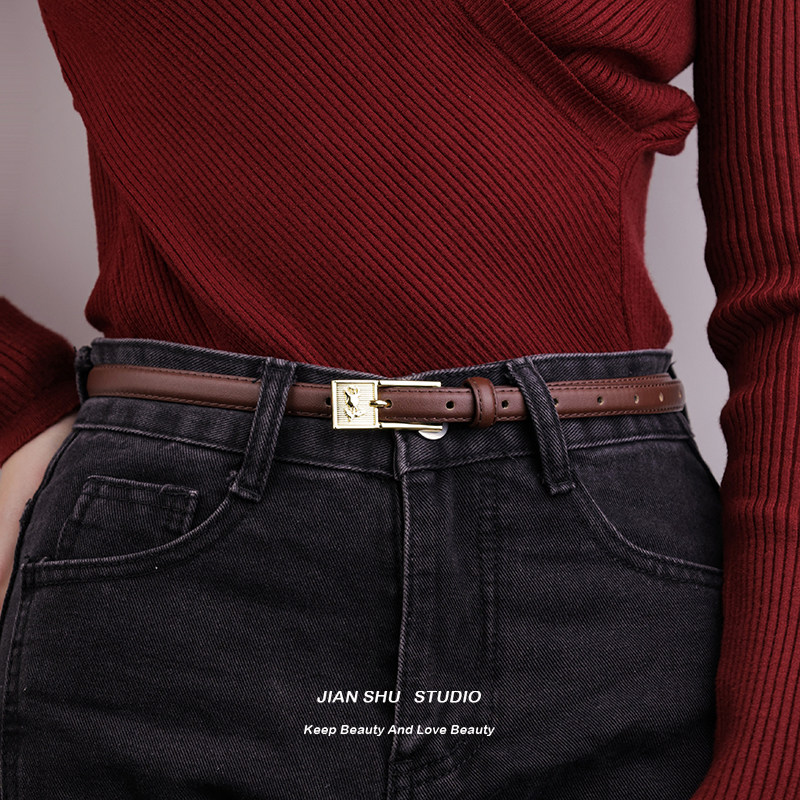 简束法式浮雕玫瑰针扣真皮腰带女百搭牛仔裤西裤牛皮细皮带女士潮,服饰配件/皮带/帽子/围巾,腰带/皮带/腰链,淘宝优惠券,粉丝福利购,淘宝优惠卷