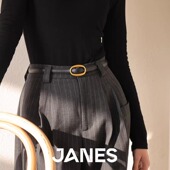 简束复古高级感小众女士头层牛皮真皮皮带时尚 百搭细腰带女款