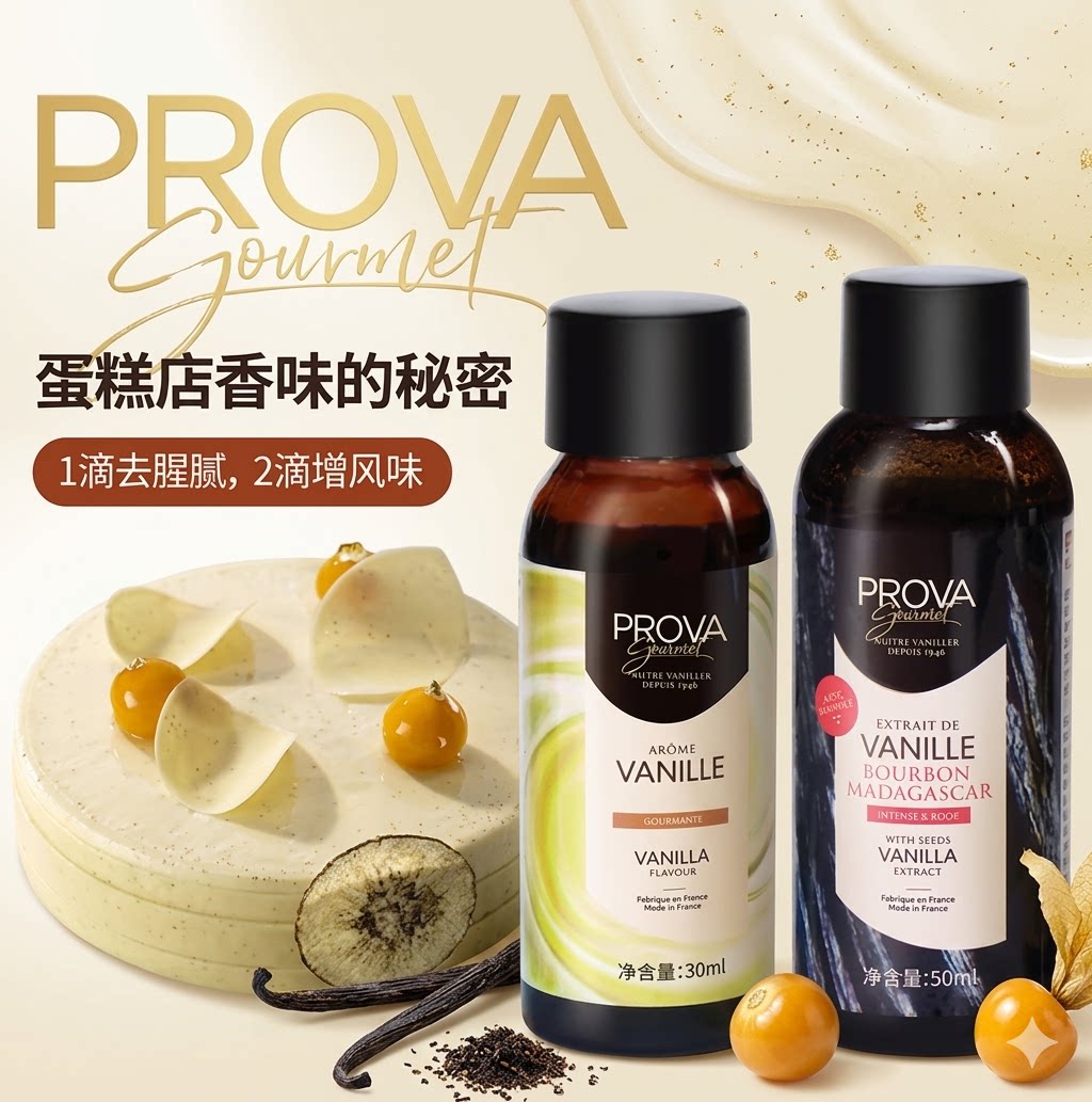 巴黎甜店法国Prova香草香精天然香草籽酱香料食用烘焙冰淇淋蛋糕