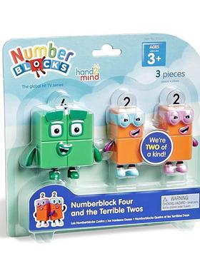 美国hand2mind联名numberblocks数字积木人偶4和2儿童益智玩具3+