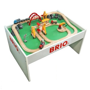 瑞典brio木质轨道电动火车套装 固定轨道桌面儿童过家家玩具3岁