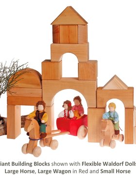 德国Grimm's格林彩虹原木60件套几何构建积木椴木材质儿童玩具3+