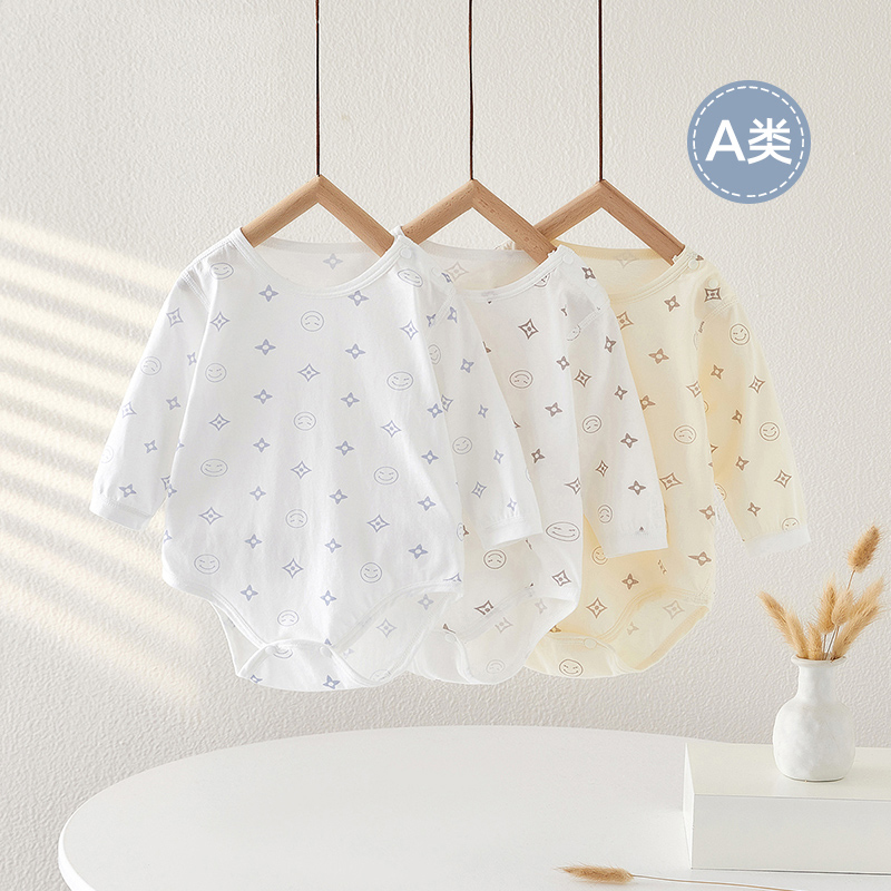 中开三角包屁衣纯棉夏季爬服