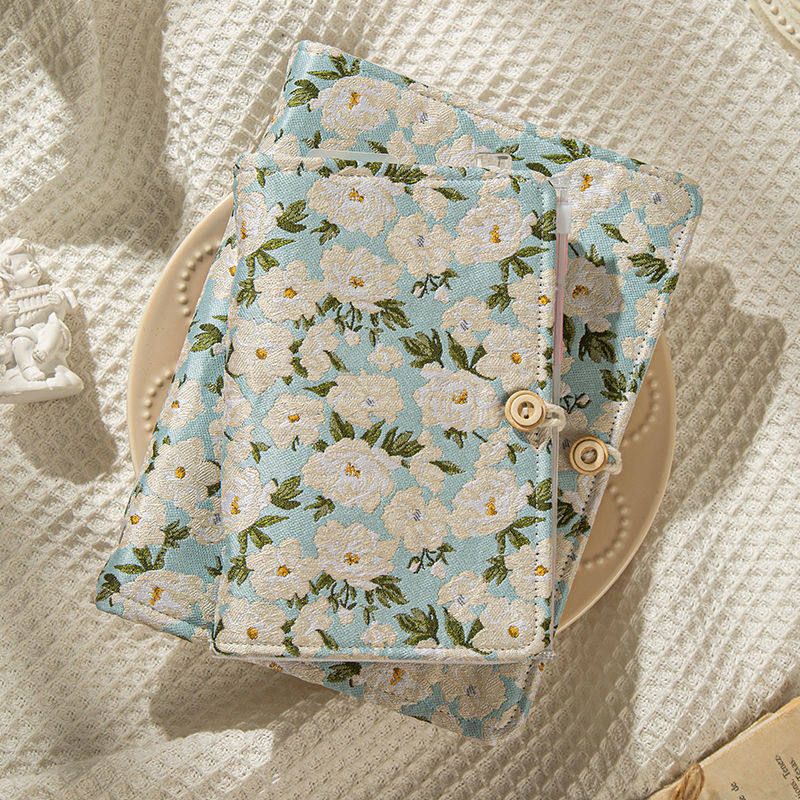 高颜值布艺面A5A6活页手账本文艺笔记本随身便携拆卸