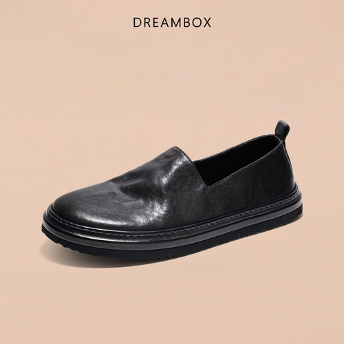 DREAMBOX钧博一脚蹬男士透气乐福鞋意大利XL发泡底轻便百搭懒人鞋