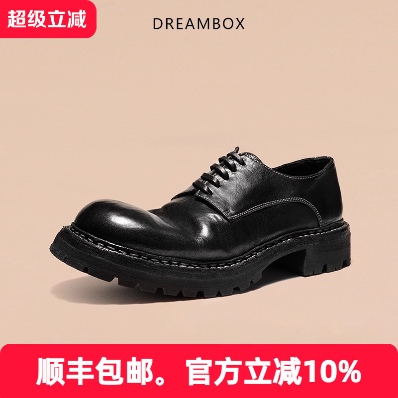 德比鞋复古手工休闲皮鞋