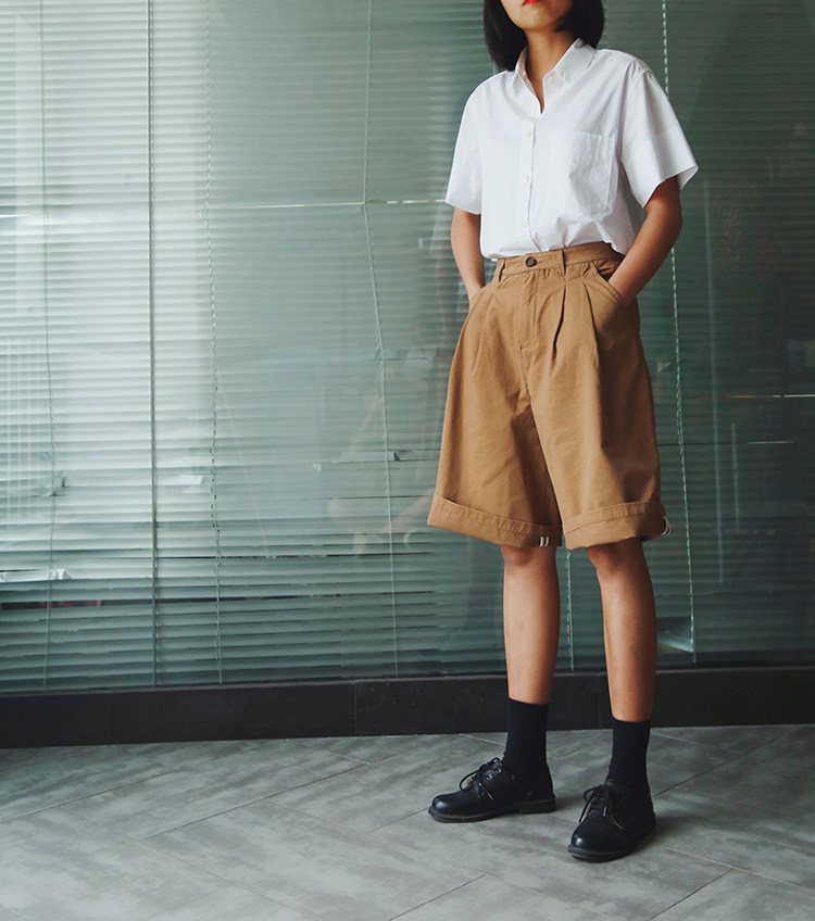 【久穿不腻】越看越爱历久弥新 肉嘟嘟枯叶色百慕大中裤