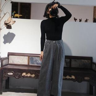 秋冬神裤 松弛感拉满 保暖好看显瘦 意大利进口面料彩色杂点羊毛