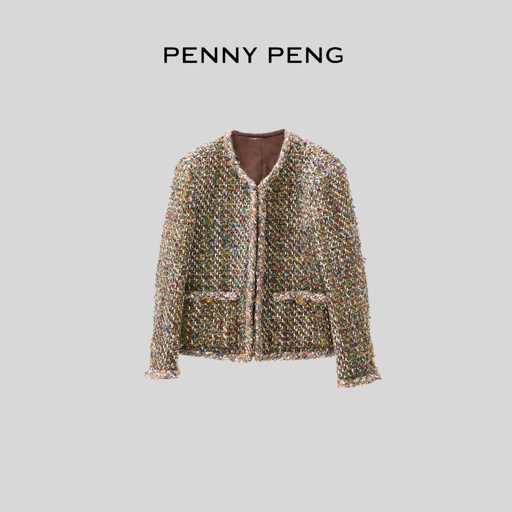 森林暮彩花色小香风外套