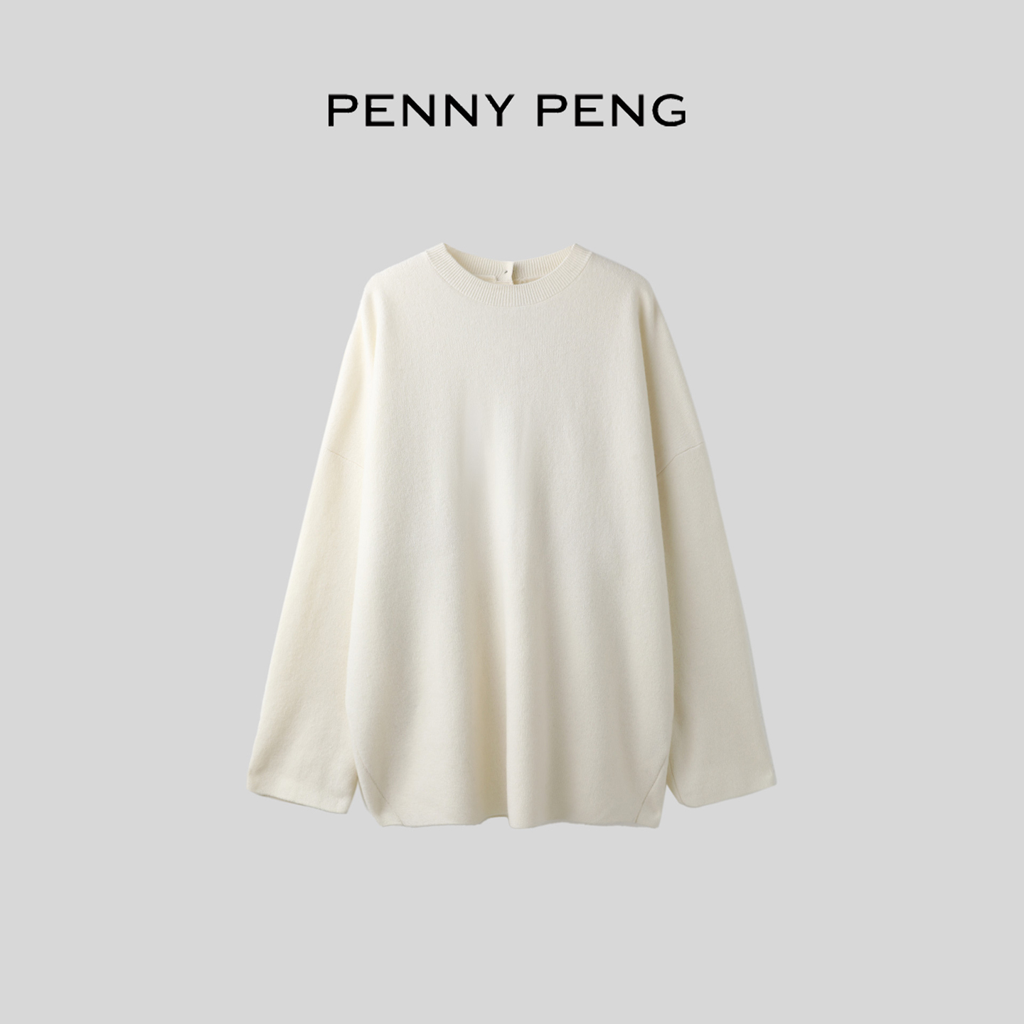 纯色针织软糯羊毛长袖套头衫