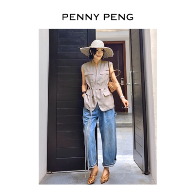 夏季新款宽松时尚牛仔裤