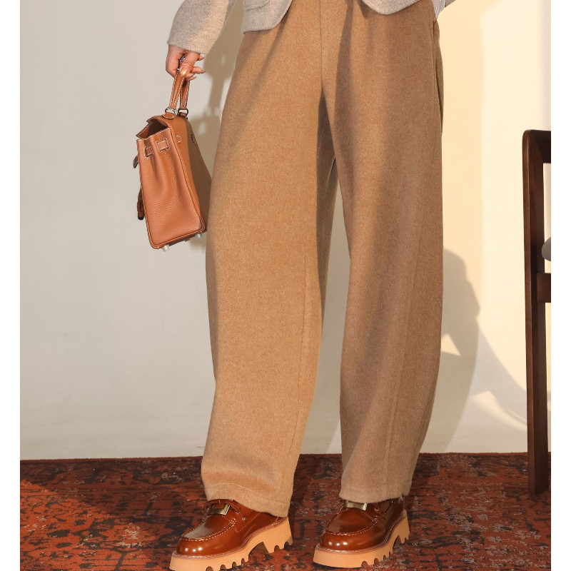 PENNYPENG闲云漫步 黑标系列松弛感松紧腰软黄金山羊奶绒羊绒长裤,女装/女士精品,休闲裤,淘宝优惠券,粉丝福利购,淘宝优惠卷