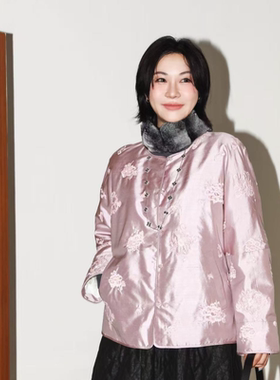 【双宫桑蚕丝】PENNYPENG花间纪鹅绒服90绒优雅设计感珠绣外套