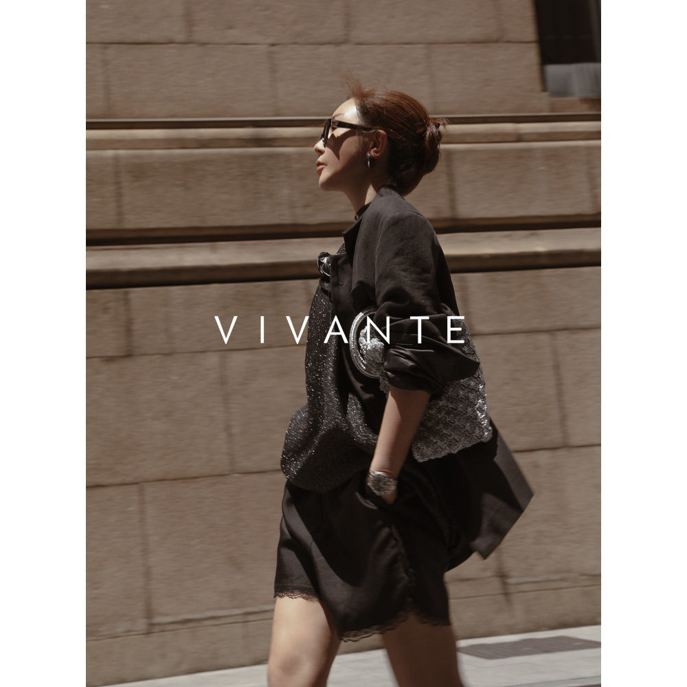 VIVANTE 优雅女人 黑色松紧腰丝毛蕾丝边短裤 DF04137,女装/女士精品,休闲裤,淘宝优惠券,粉丝福利购,淘宝优惠卷